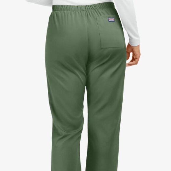 CHEROKEE WORKWEAR MEDICAL SCRUB PANTS Womens Size XS Style 4101 Drawstring Olive - Picture 2 of 10